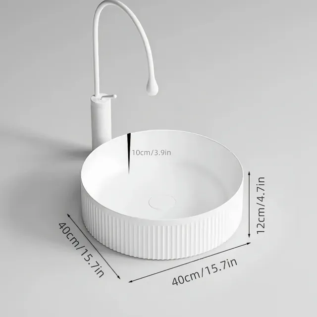 1 grand lavabo de salle de bain en céramique moderne – vue 3