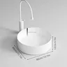 1 grand lavabo de salle de bain en céramique moderne – vue 3