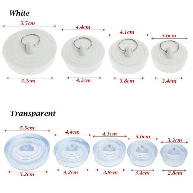 Bouchon rond anti fuite évier baignoire lavabo silicone…