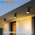 Dimmable LED extérieur Downlight IP65 étanche monté en Surface GU10 salle de bain allée rue cylindre plafond Spot luminaire
