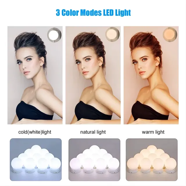 Ampoules LED détachables pour miroir de maquillage… – vue 2