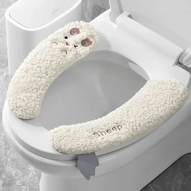 Housse de siège de toilette stérile en peluche épaisse… – vue 5