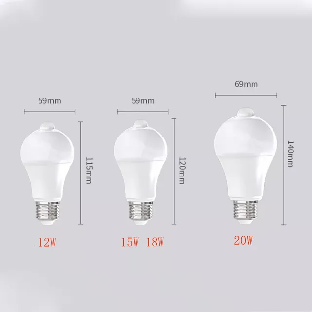 Ampoule LED intelligente avec capteur de mouvement PIR – vue 4