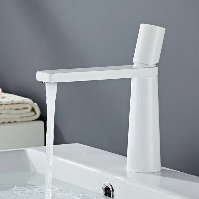 Mitigeur lavabo monocommande laiton massif noir mat doré… – vue 3