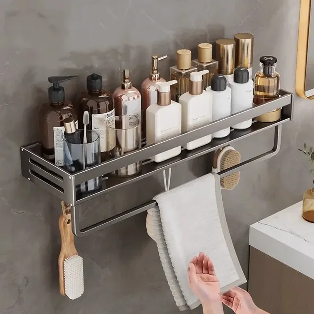 Étagère d'angle de douche sans perçage – vue 2
