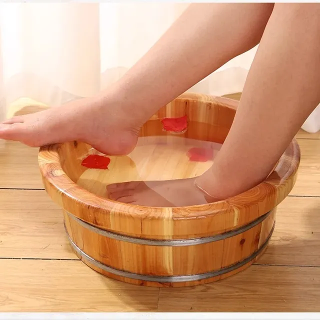 Bassin de bain en bois à bords arrondis pour enfants et… – vue 2
