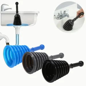 Drague de canalisation d&rsquo;évier, piston de vidange de cuisine et de toilettes, outil de dragage de tuyau électrique d&rsquo;évier de bain, bouchon à ventouse, outils de salle de bains