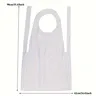 Tabliers jetables en plastique blanc – vue 6