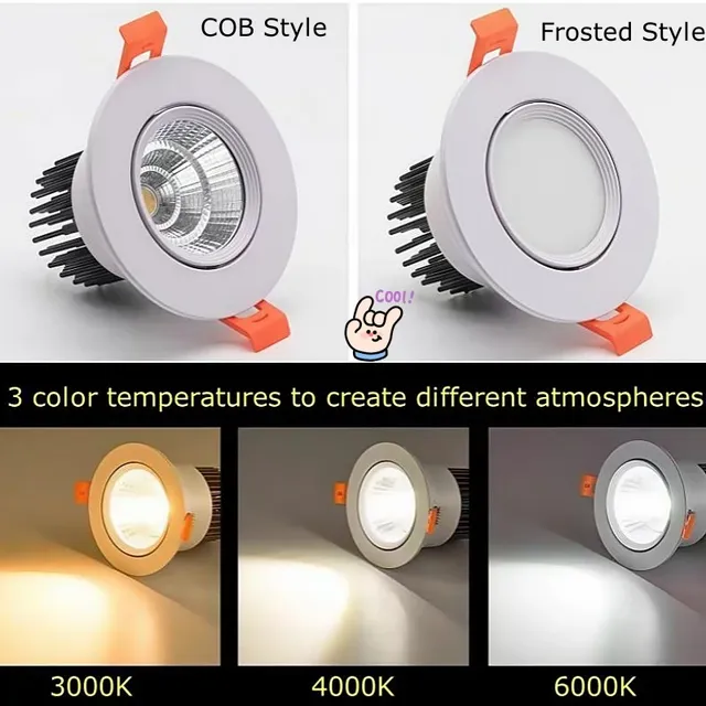 Plafonnier encastrable spot rond LED COB orientable… – vue 4