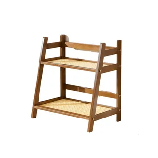 Étagère rangement bambou deux niveaux compacte stable robuste…