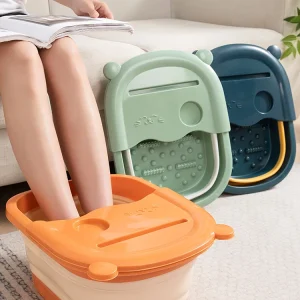 Bassin de Énergie des Pieds Pliable pour Adultes, Utilisation à la Maison et dans le Dortoir, Design Simple avec Juste, Bain de Pieds à Trempage Profond, 1 Pièce