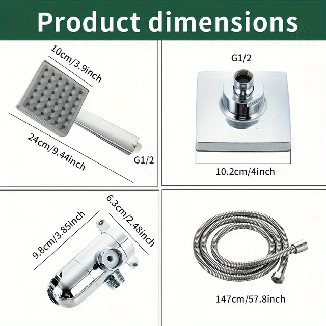 Ensemble de pomme de douche à main intégrée de Style… – vue 4