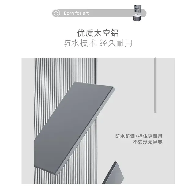 Meuble vasque mural contemporain anthracite mat… – vue 3