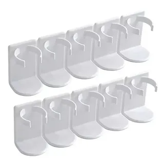 Support mural pots épices réglable plastique ABS blanc adhésif sans…