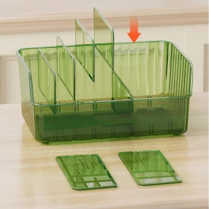 Étagère à épices de grande capacité, boîte de rangement transparente divisée pour cosmétiques et aliments, étagère à épices de comptoir, organisateur d’armoire de garde-manger de cuisine Étagère à épices de grande capacité, boîte de rangement transparente divisée pour cosmétiques et aliments, étagère à épices de comptoir, organisateur d’armoire de garde-manger de cuisine