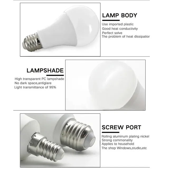 KEBINCPLED LED ampoule lampe E27 AC220V ampoule haute… – vue 2