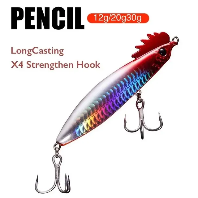Pêche coulant longue coulée crayon X4 12g/20g/30g…