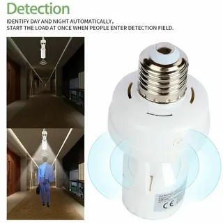 Support d'ampoule avec capteur de mouvement intelligent E27