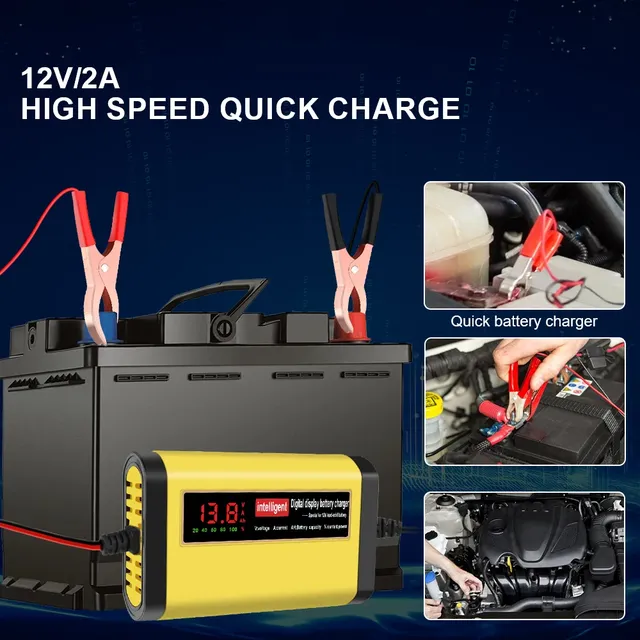 Chargeur batterie voiture 12V 2A intelligent LCD… – vue 2