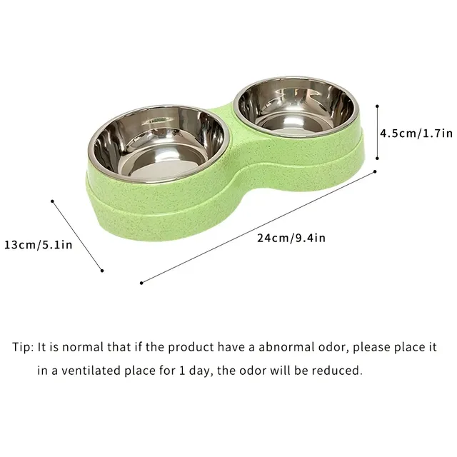 Bols doubles en acier inoxydable pour animaux de compagnie – vue 4