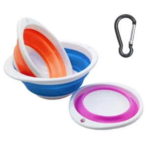 Bassin d&rsquo;appât pliant de pêche en silicone, bassin d&rsquo;appât portable, mini bol d&rsquo;appât multifonctionnel, bassin d&rsquo;extérieur, ark de camping
