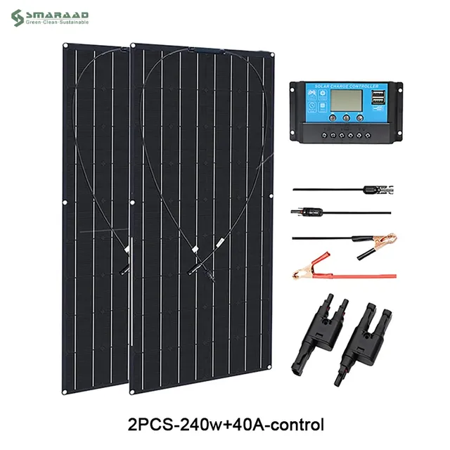 Panneau solaire monocristallin 120W 12V – vue 4