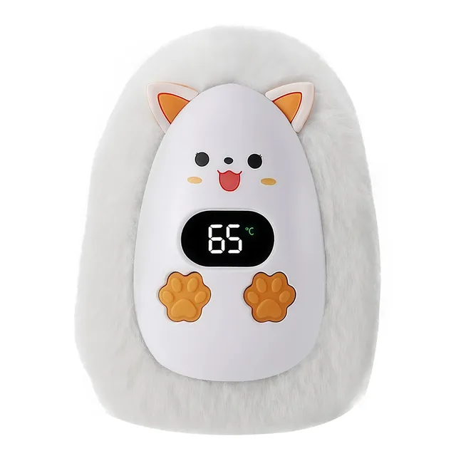 Chauffe mains électrique rechargeable pelucheux long…