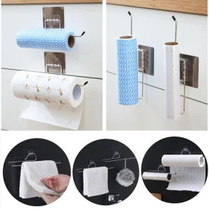 Porte-papier hygiénique, rangement de salle de bains, porte-serviettes en papier, crochet mural de cuisine, support de papier toilette, organisateur de maison, accessoires de toilette