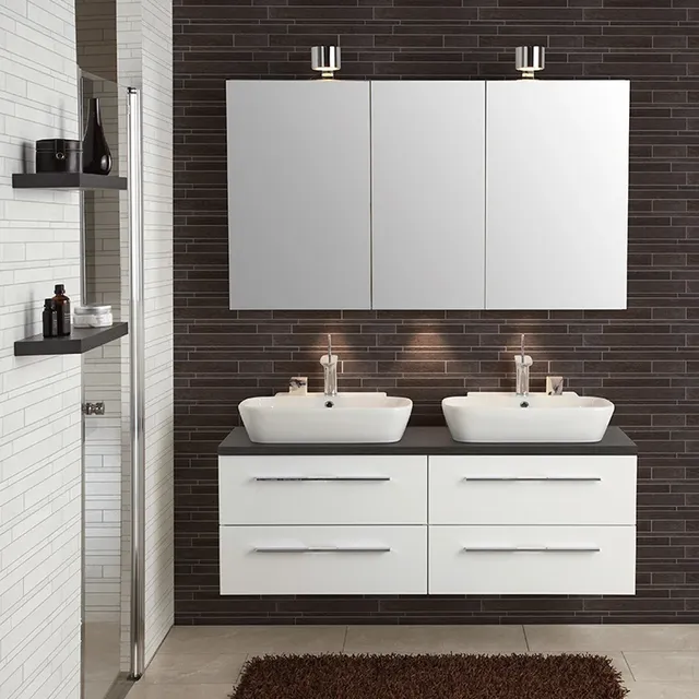 Meuble salle bains suspendu moderne double évier… – vue 4