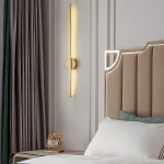 Applique murale LED intelligente avec télécommande APP, applique linéaire moderne à intensité variable, lumière à couleur changeante RGB pour chambre à coucher, couloir, Kitc