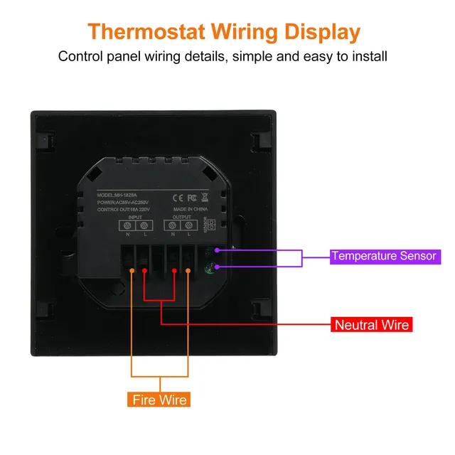 Thermostat intelligent 16A – vue 4