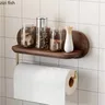 Porte papier toilette mural bois noyer tablette intégrée… – vue 6