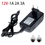 Transformateur d&rsquo;alimentation 12 volts, convertisseur AC 100-240V à DC 12V, adaptateur d&rsquo;alimentation EU US, chargeur de Source DC12V 1A 2A 3A, pilote LED