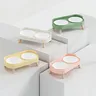 Gamelle surélevée double bols inoxydable émaillés blancs… – vue 3