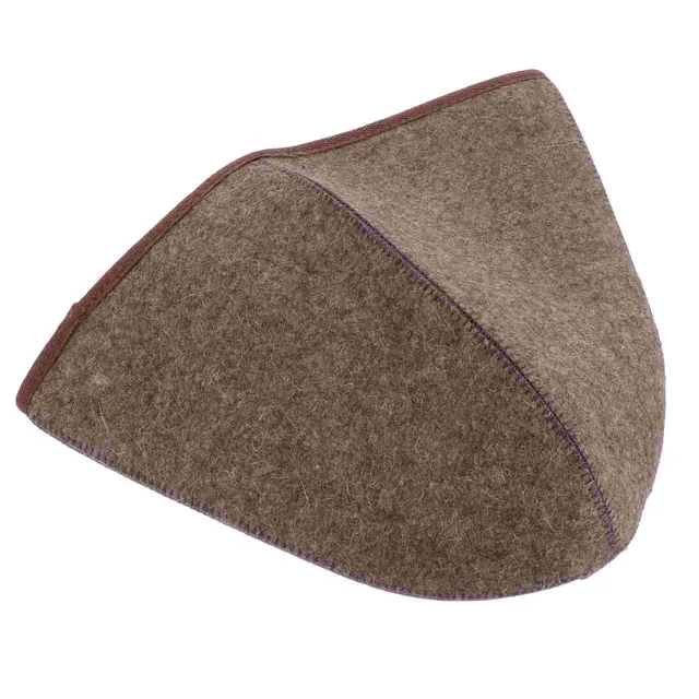 Chapeau sauna feutre laine gris brun isolant thermique…