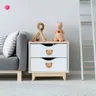 Bouton de tiroir en bois mignon en forme d'ours avec vis – vue 4