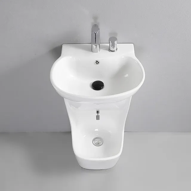 Lavabo musulman Wudu pied céramique blanc compact… – vue 2