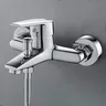Robinets de lavabo muraux chromés – vue 3