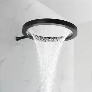 Pommeau de douche mural noir pour salle de bain