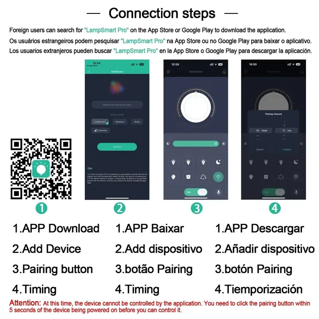 Ampoule LED intelligente à intensité variable – vue 4