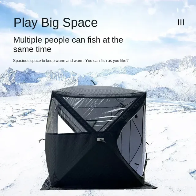 Tente sauna hiver camping pêche glace isolante épaissie… – vue 2
