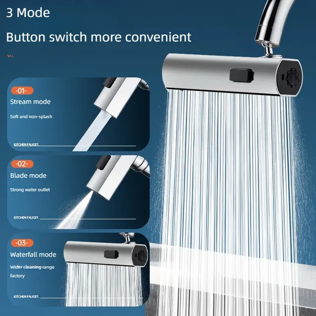 Buse pulvérisation robinet cuisine pivotante 360… – vue 2