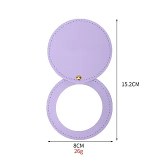 Miroir rotatif rond en cuir