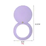 Miroir rotatif rond en cuir – vue 1