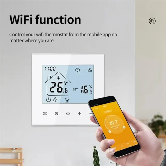 VELIF-Tuya Thermostat de sol chaud 16A Wifi intelligent… – vue 4