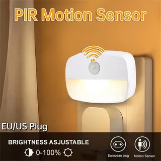 LED veilleuse ue US Plug In capteur de mouvement intelligent lumière…