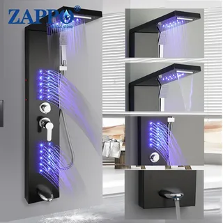 ZAPPO système de tour de panneau de douche avec pomme de cascade de…