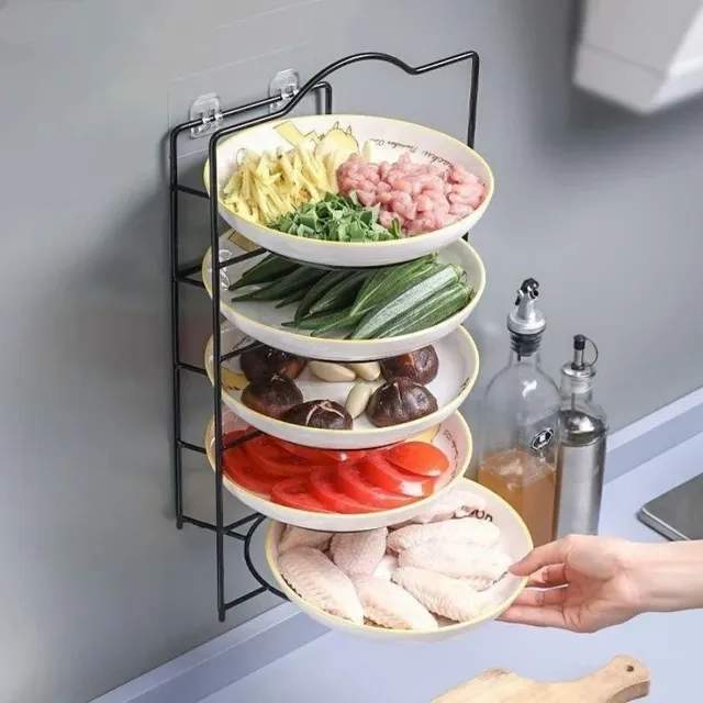 Étagère de rangement de cuisine multicouche en métal – vue 3