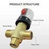 Robinet mitigeur thermostatique en laiton – vue 6
