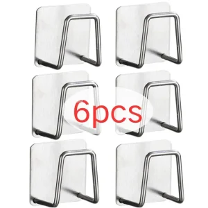 Porte-éponges de cuisine en acier inoxydable, épis d&rsquo;évier, égouttoir, support de rangement auto-adhésif, crochets muraux, organisateurs de cuisine